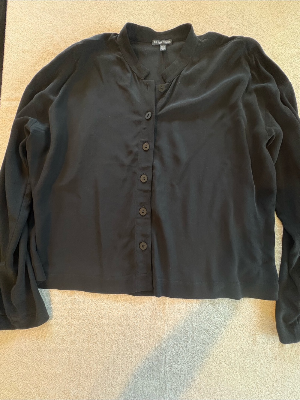 Eileen Fisher Black Top with Tag Detail - Picture 4 of 9
